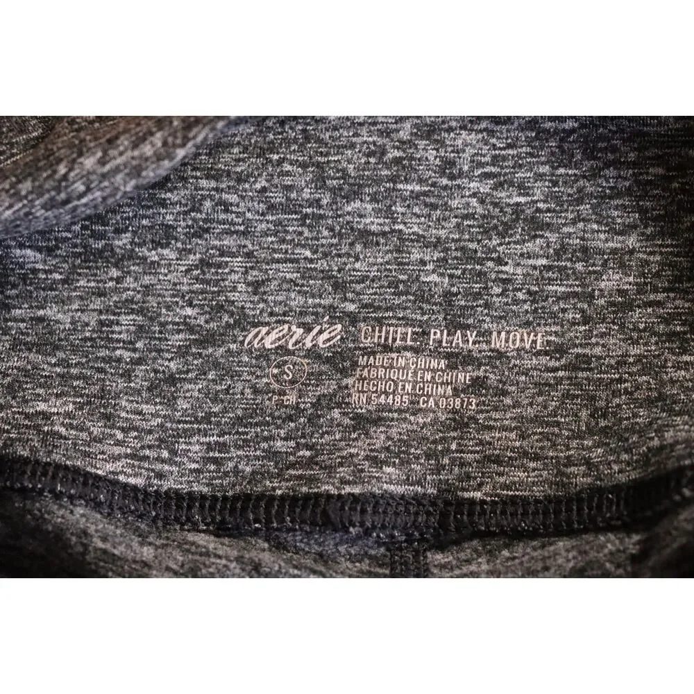 Aerie Chill Play Move Leggings – Small Petite, Gray & Navy Blue